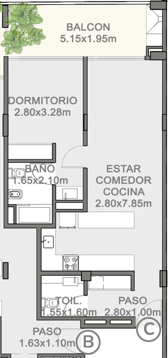 Departamento de pozo · 2 ambientes · Colegiales - Foto 3