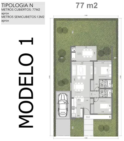 Casa a Estrenar · 3 ambientes · Barrio El Aljibe de Manzanares · Pilar